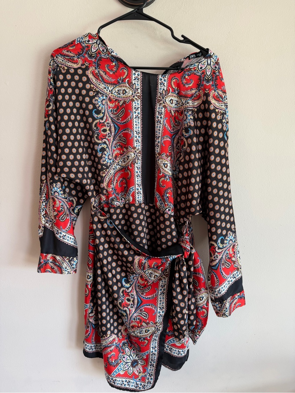 Zara Red and Black Paisley Print Tunic Zara medium